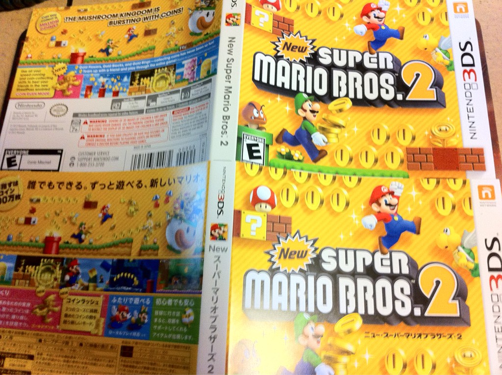 Portadas de New Super Mario Bros 2 (Americana y Japonesa) | Punto de Control